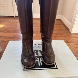Frye Dark Brown Leather Tall Boots